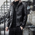 New Men's Thick And Fleece Fur Hooded Jacket