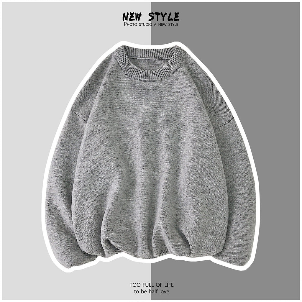 Men's Simple Solid-Color Sweaters For Autumn And Winter