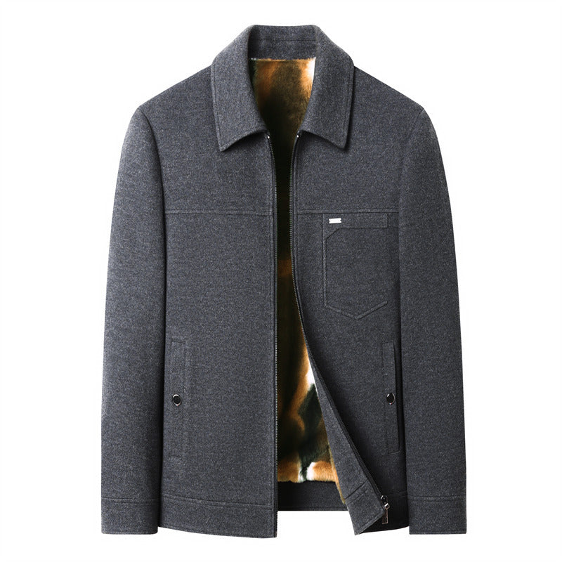 Wool Jacket Short Autumn Winter Middle-aged Menswear