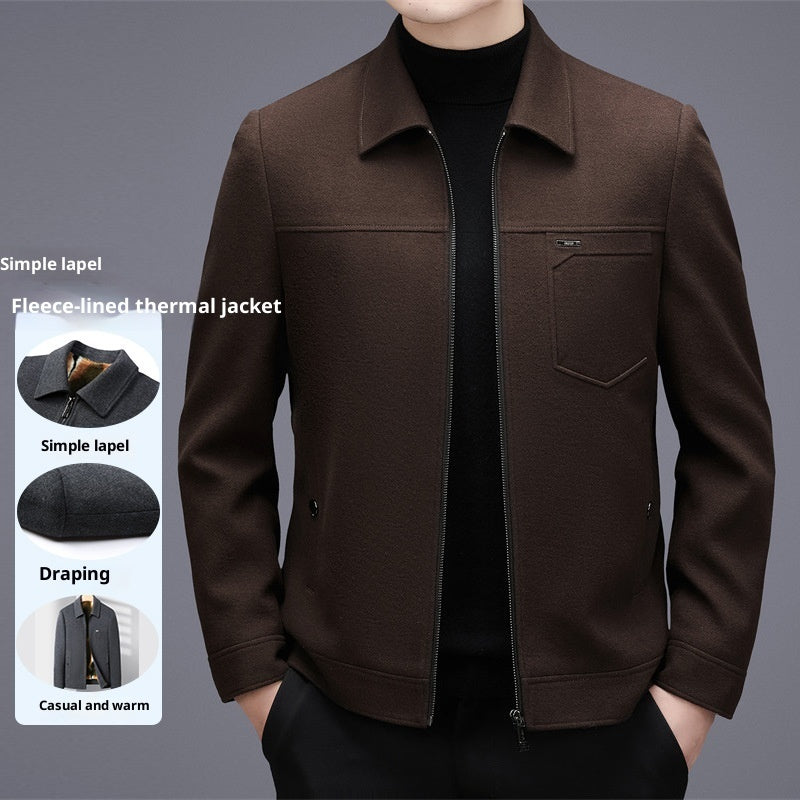 Wool Jacket Short Autumn Winter Middle-aged Menswear