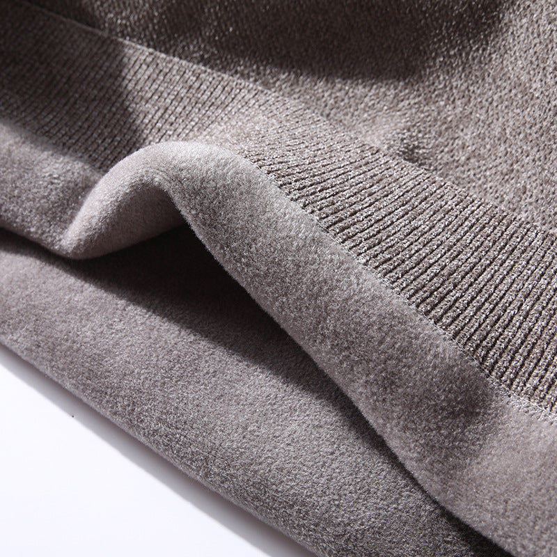 Men's Plus Fleece Warm High Neck Sweater