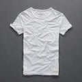 Simple Casual Men's Clothing Summer New Slub Cotton T-shirt
