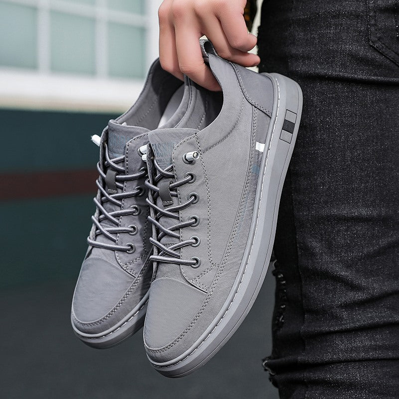 Breathable Ice Silk Cloth Casual Shoes Pure Color Tied Casual And Comfortable Low Top Sneaker