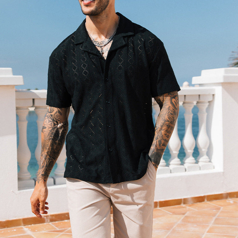 Hollow Shirt Men's Casual Top
