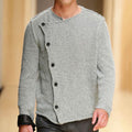 European And American Style Oblique Placket Thick Needle Sweater