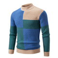 Men's Knitwear Color Stitching Stand-collar Sweater