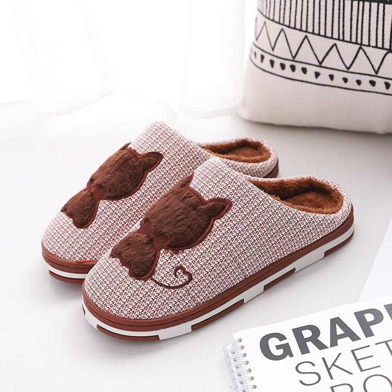 Home Non-slip And Warm Cute Cotton Slippers