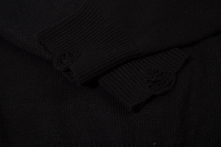 High Street Design Ribbon Woven Letter Sweater