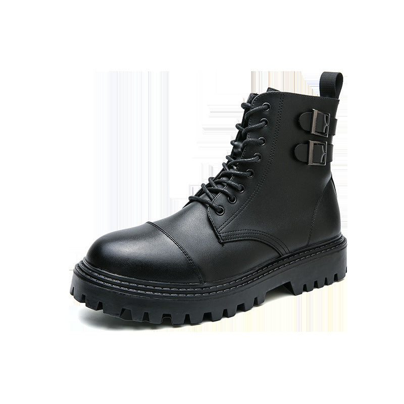 Mid-top Round Head Chelsea Men's Boots