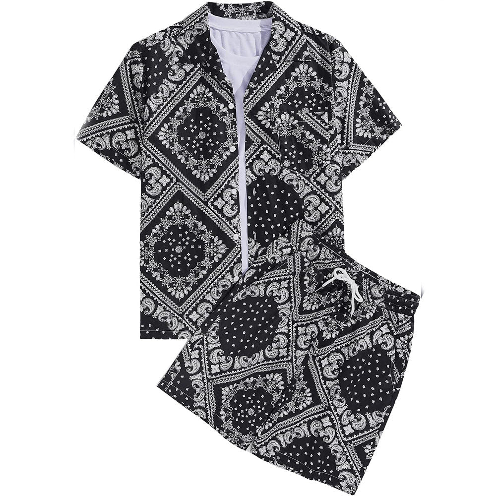 Hawaiian Shirt Shorts Suit Men