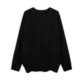 Idle Style Solid Color Cat Beard Stitching Loose Sweater