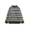 Striped Sweater With Round Neck And Long Sleeves