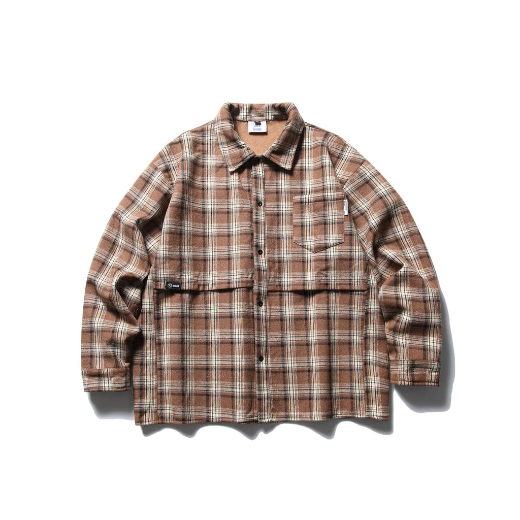 Retro Plaid Shirt For Boys Autumn And Winter New Loose Long Sleeve Neutral Shirt Coat