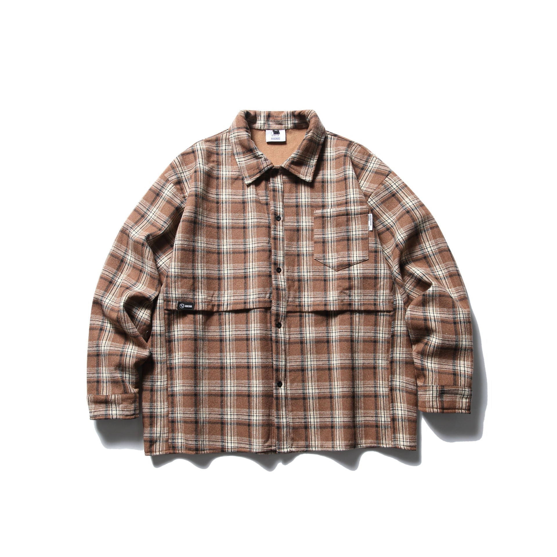 Retro Plaid Shirt For Boys Autumn And Winter New Loose Long Sleeve Neutral Shirt Coat