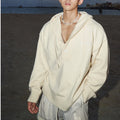 American Simple Embroidery Knitting Hooded Sweater