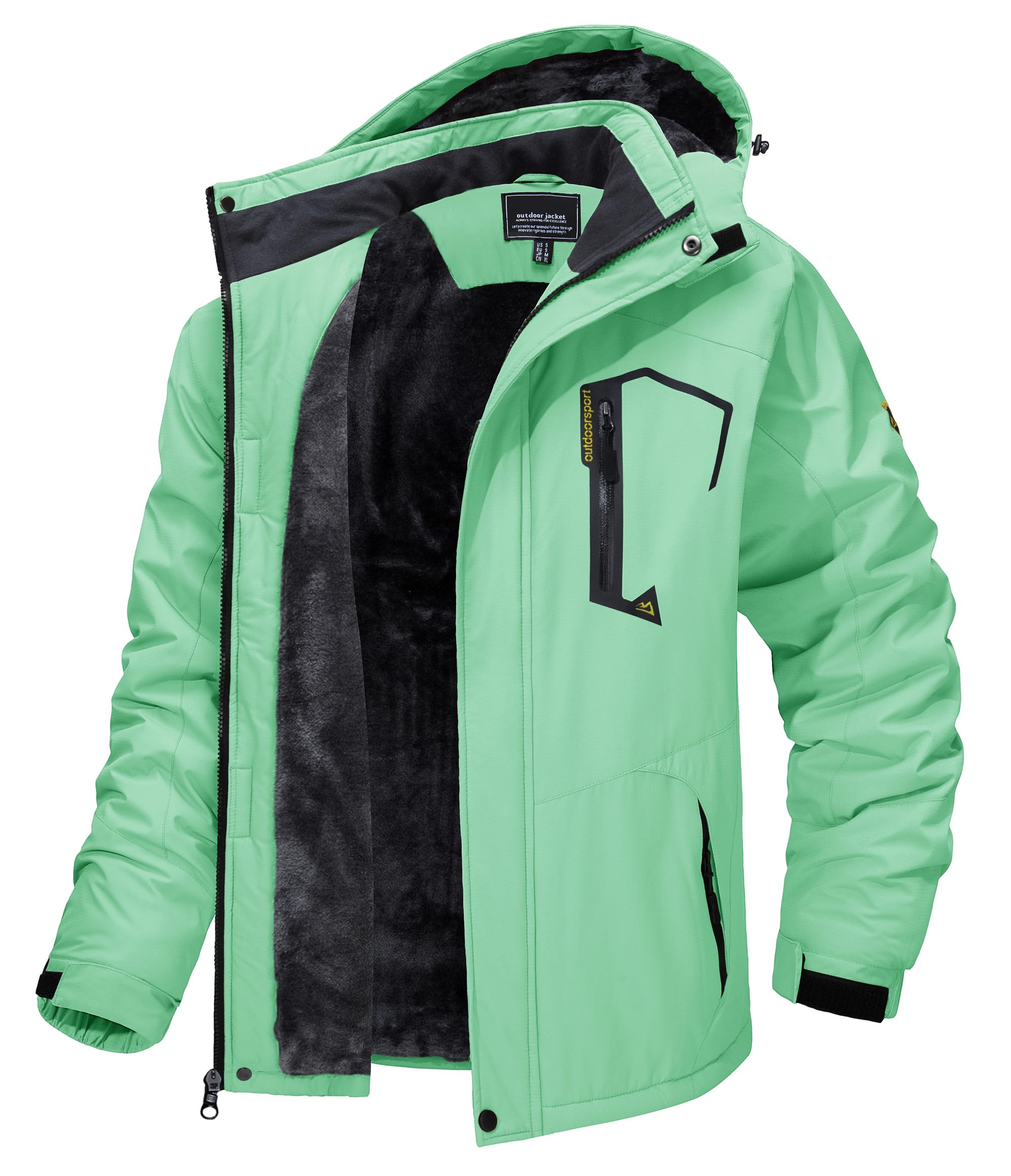 Outdoor Waterproof Winter Jacket Detachable Hat