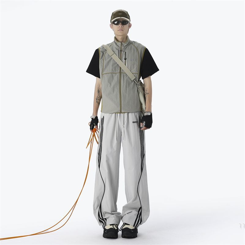 Thin Ice Silk Outdoor Work Clothes Straight Casual Pants