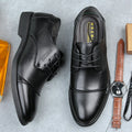 Men's Shoes Plus Size Business Formal Wear Leather Shoes Breathable Lace Up