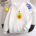 Sweater Avocado Korean Style Student Long Sleeve Casual Pullover No Pocket Hooded Couple's Tops