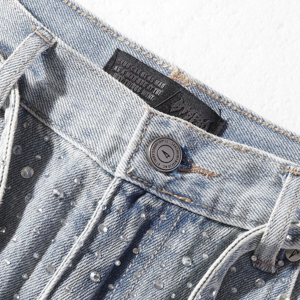 New Washed And Worn Heavy Industry Jeans