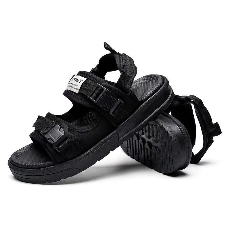 Fashion Sports Velcro Sandals And Slippers Black