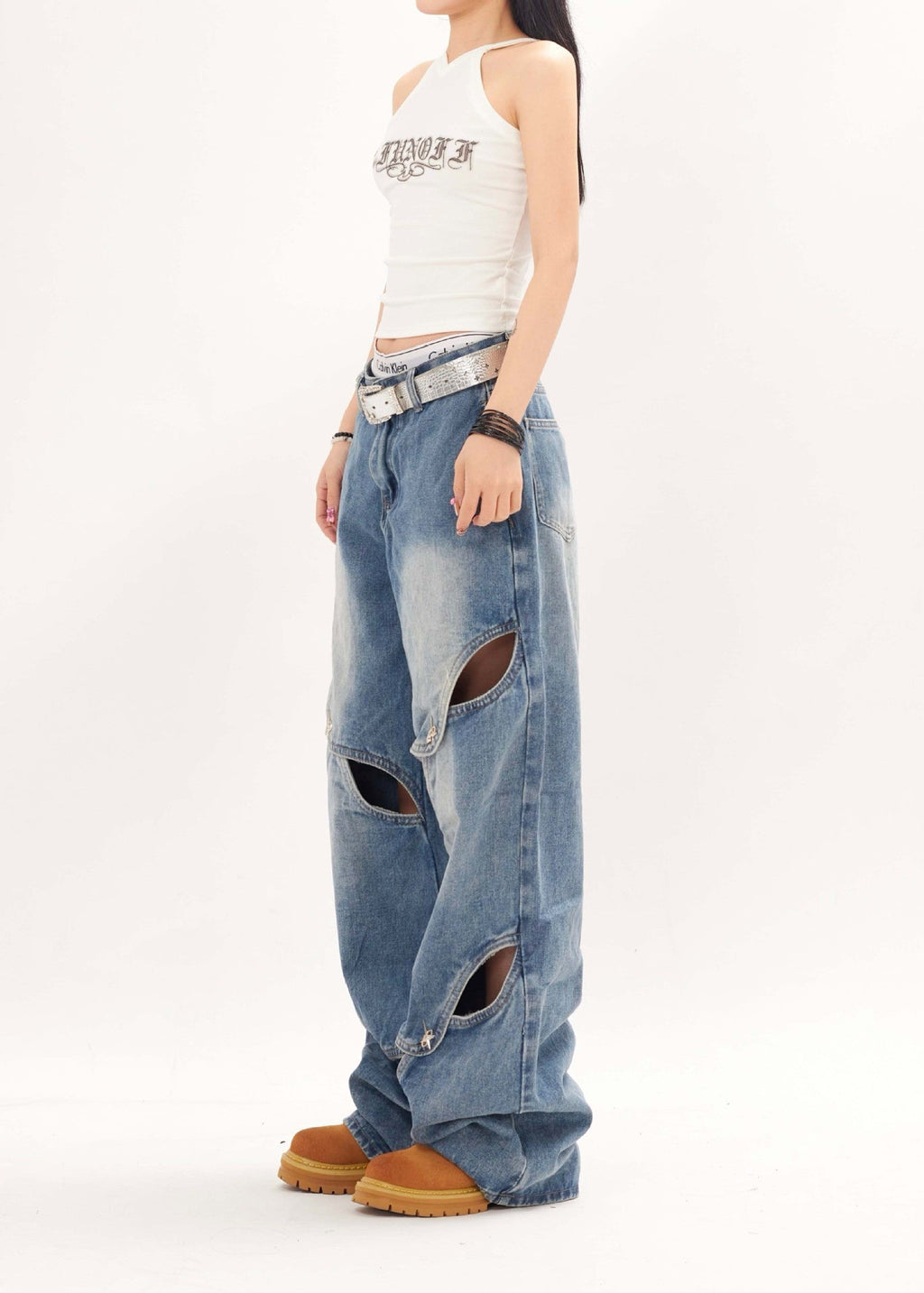 Same Style Fashion Brand Loose Wide-leg Straight Pants