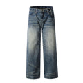Men's American-style Retro Blue Loose Straight Jeans