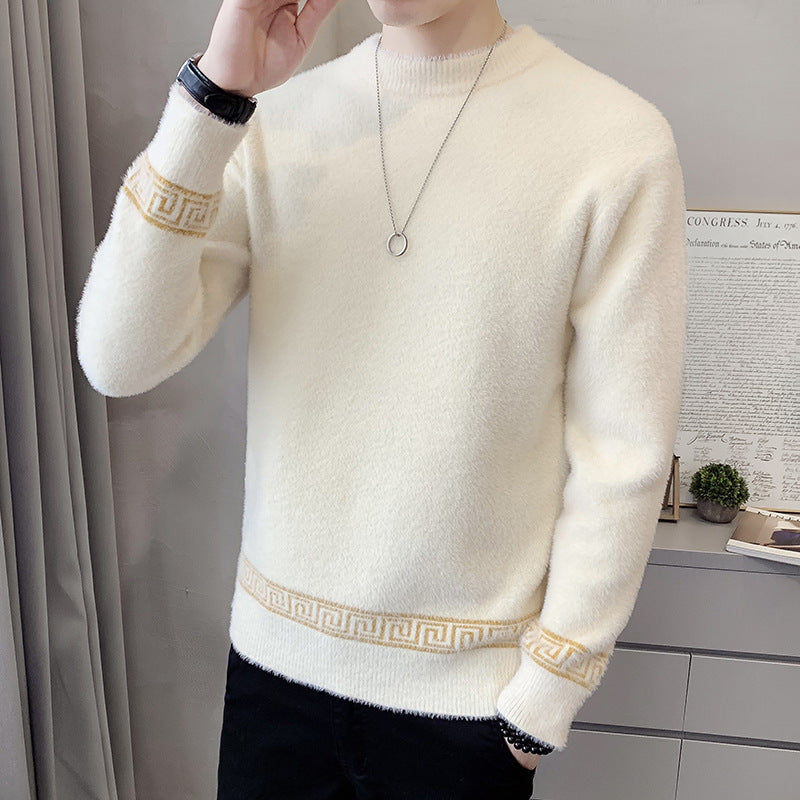 Mink High Collar Sweater Men's