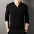 Spring And Autumn Long Sleeve Worsted Thin Lapels Sweater