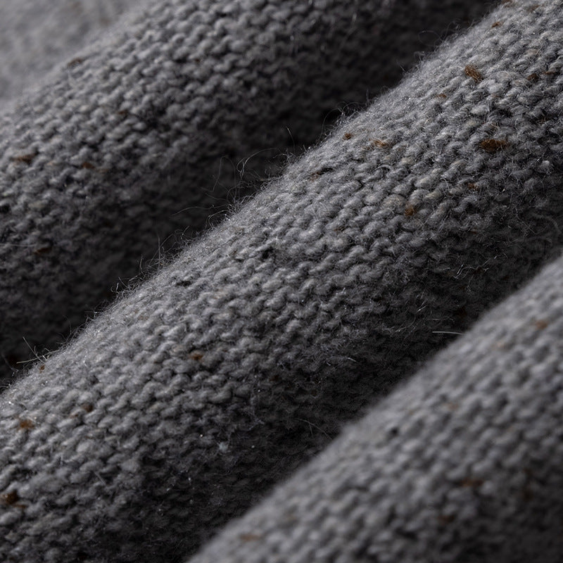 Solid Color Turtleneck Sweater Retro Loose Knitted Top