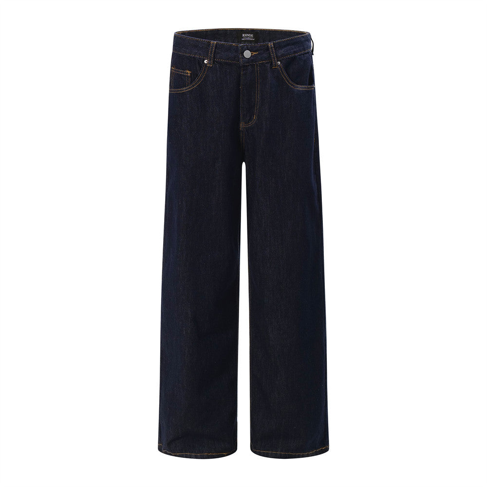 Loose Straight Jeans Men's High Street