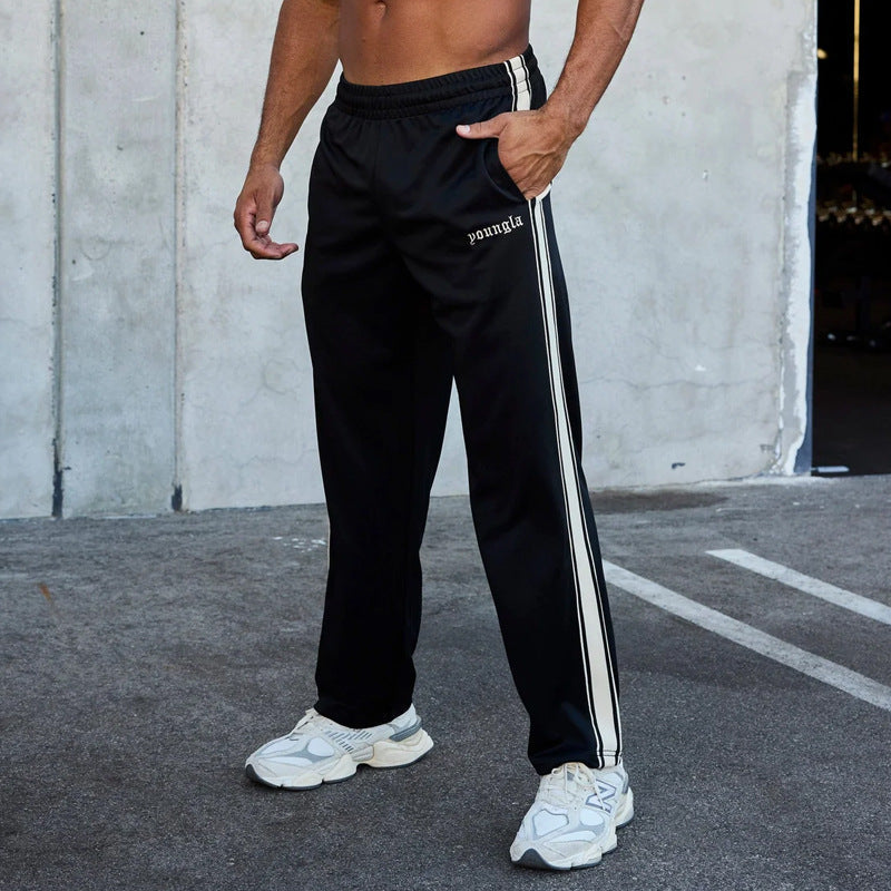 Men's Sports Pants Woven Casual Trousers Gym Sports Straight Pants