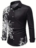 European And American Spring And Autumn Leisure Personalized Trendy Men Long Sleeve 3D Printed Shirt