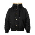 Design Heavy Industry Pleated Sleeves Workwear Cotton-padded Coat