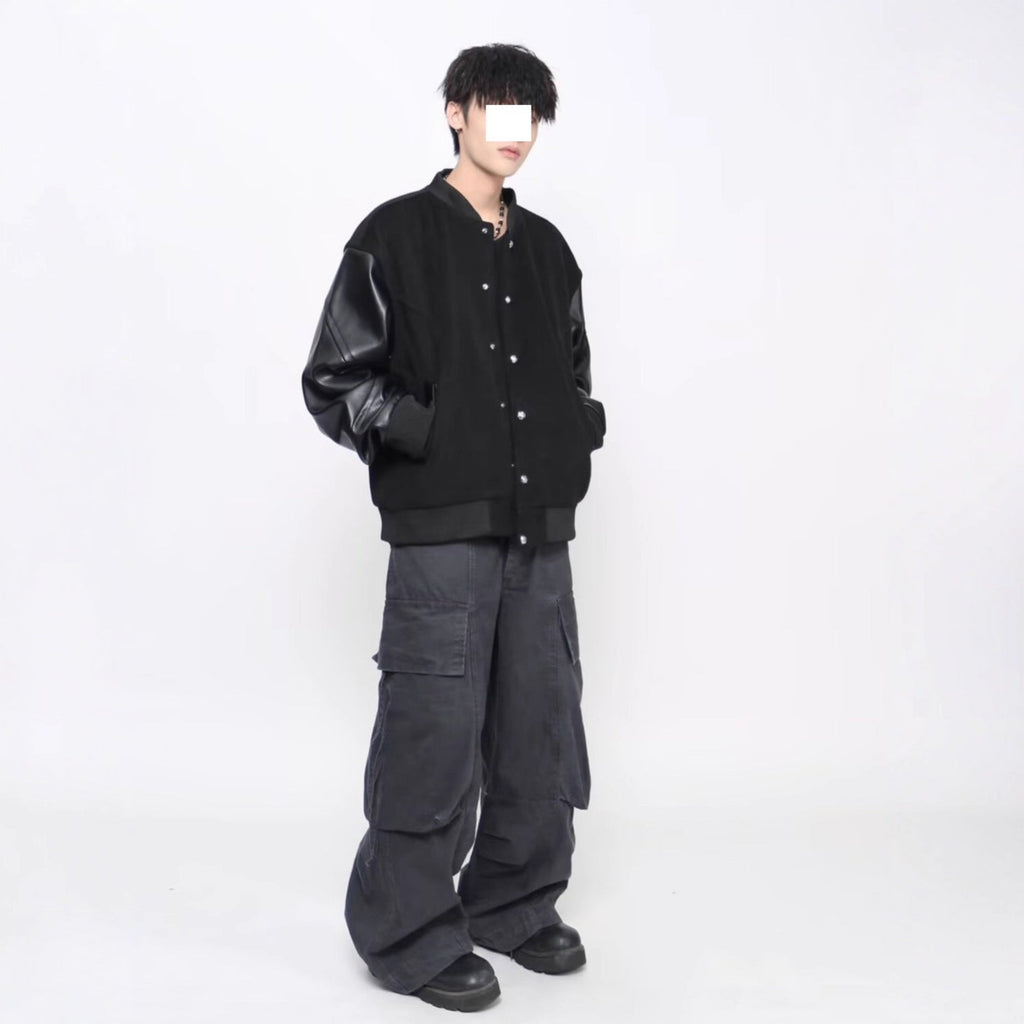 New Simple Harajuku Trendy All-matching New Japanese Ins Popular Lazy Leather Coat