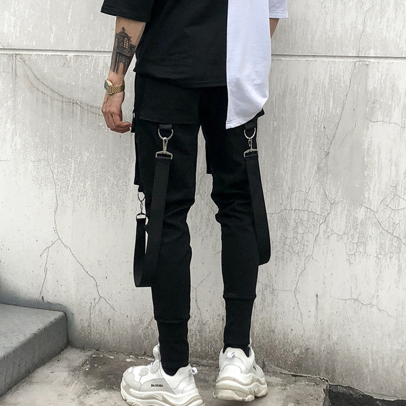 spring and summer new men's Korean version of the self-cultivation feet feet pants style men's national tide night field cone elastic harem pants