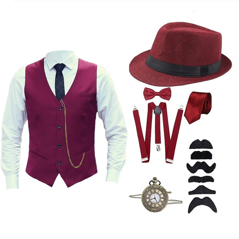 Men's Suit Hip Hop Engagement Party Cocktail Sleeveless Slim Fit