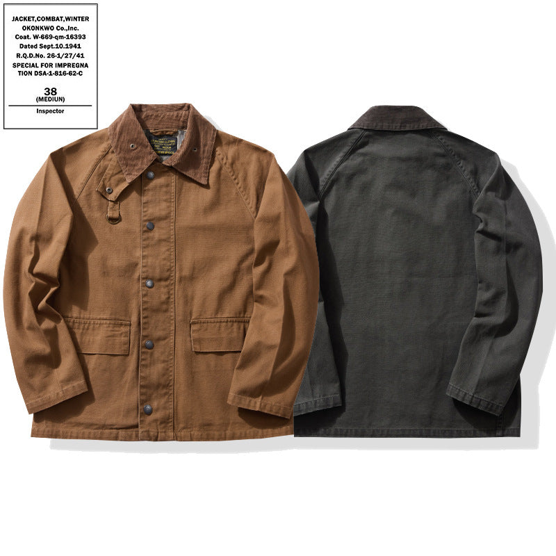 Men's Fashion Work Clothes Mid-length Fishing Jacket