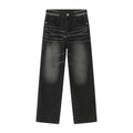 Four Seasons New Retro Hong Kong Style Straight Loose Personality Jeans
