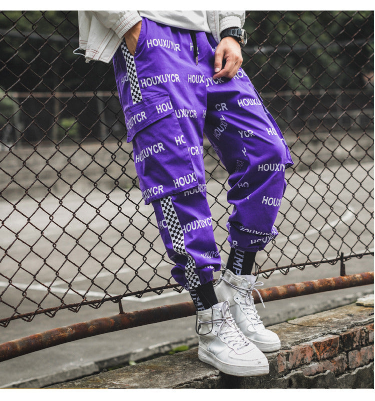 Letter Print Men's Growth Fashion And Comfort Pants