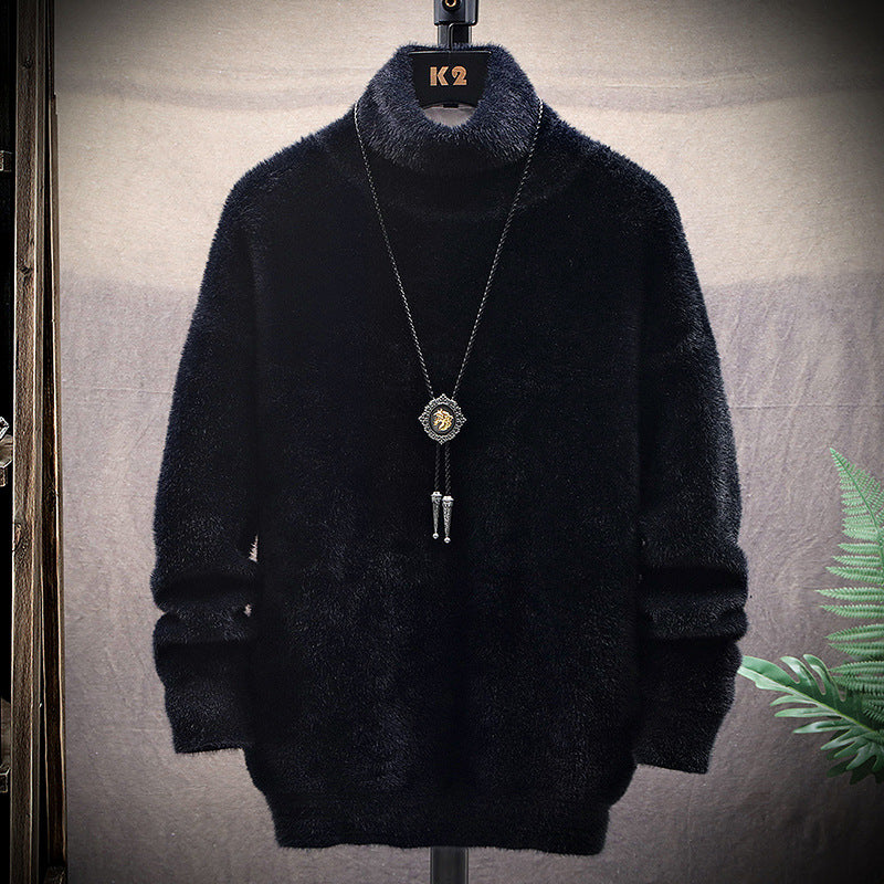 Mink High Collar Sweater Men's