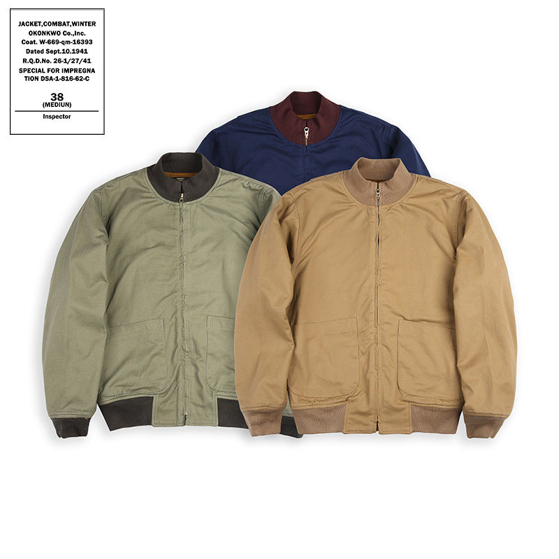 Solid Color Tank Jacket Stand Collar Coat