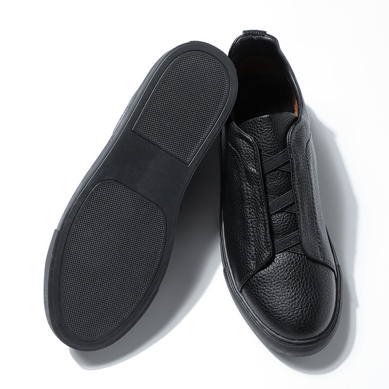 Men's Leather Shoes One Pedal Soft Bottom Gommino