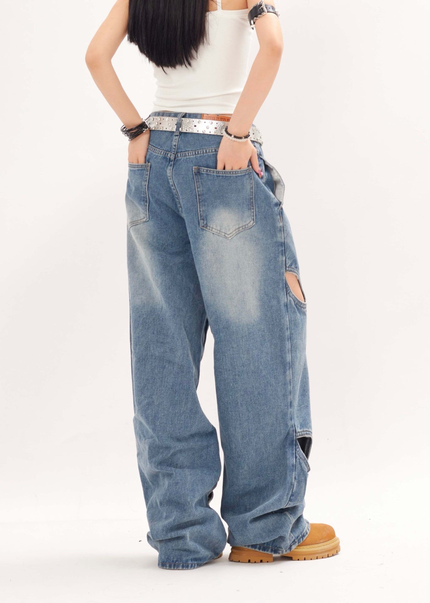 Same Style Fashion Brand Loose Wide-leg Straight Pants