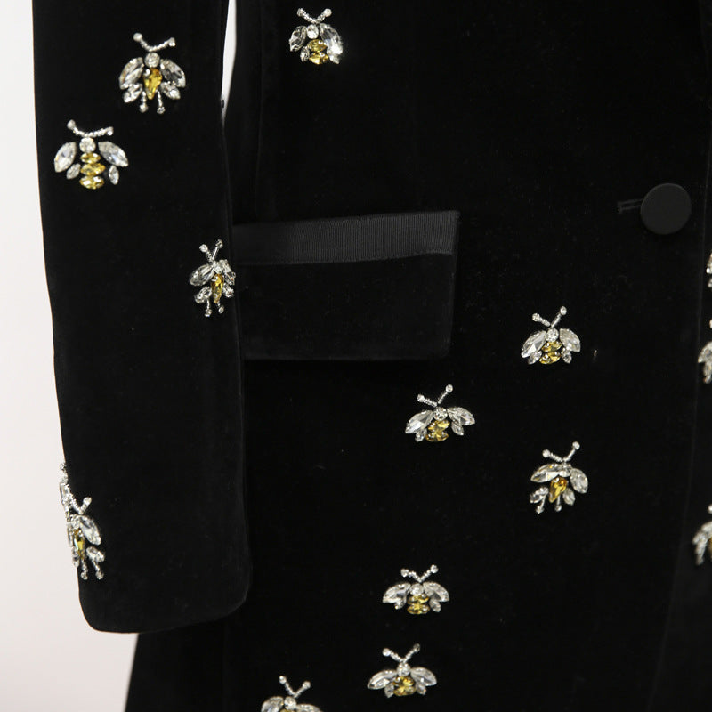 Velvet style blazer men