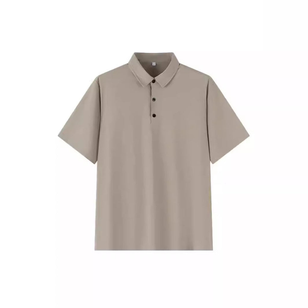 Plus Size Seamless Men Ice Silk Polo Shirt