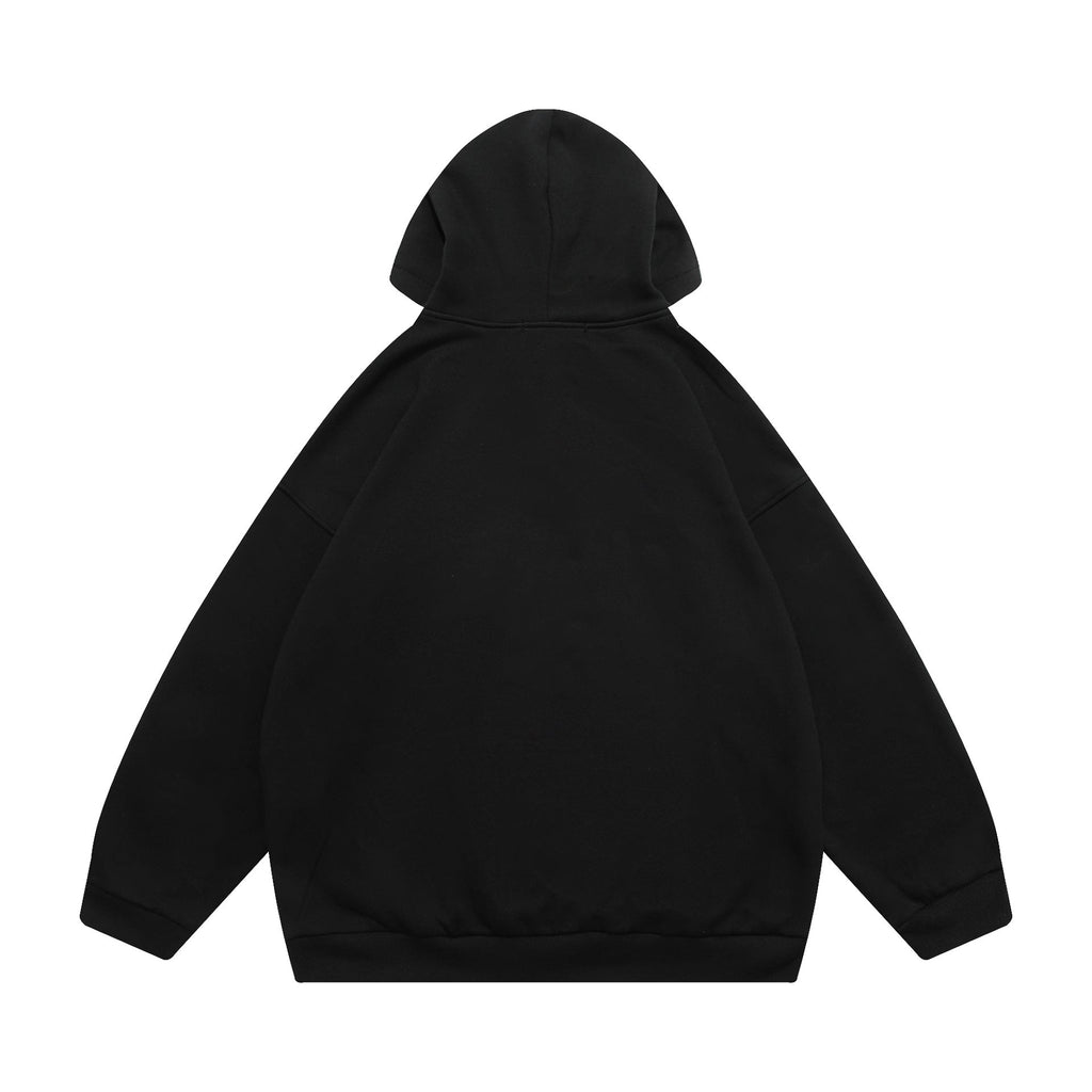 Wearing A Loose Hoodie With Winter Girls' Stars Around The Minority