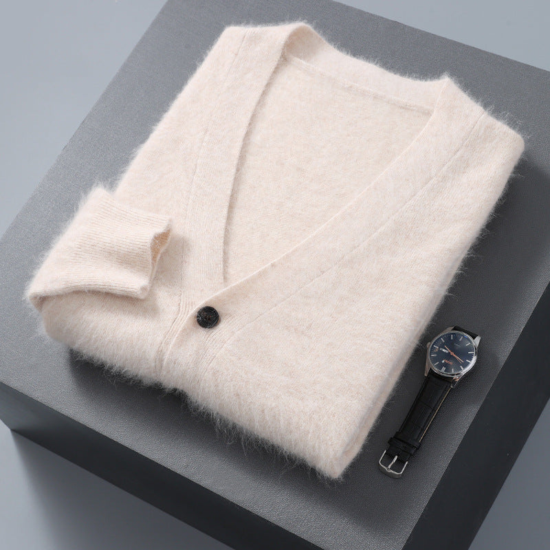 Men's V-neck Button Cardigan Knitted Long Sleeve