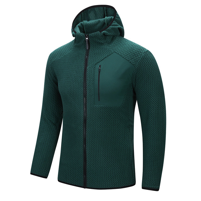 Outdoor Fleece Casual Zipper Cardigan Warm Hooded Jacket Jacket
