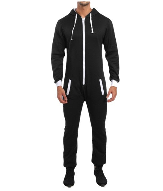 Foreign Trade New Men's Clothing One-piece Youth Fashion Slim One-piece Sports Sweater Suit
